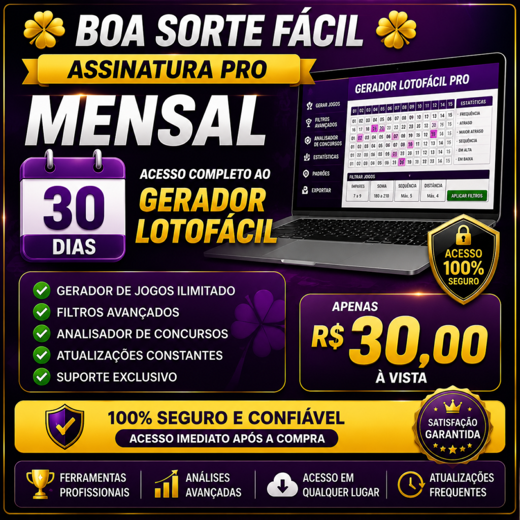 Boa Sorte Fácil PRO – Mensal