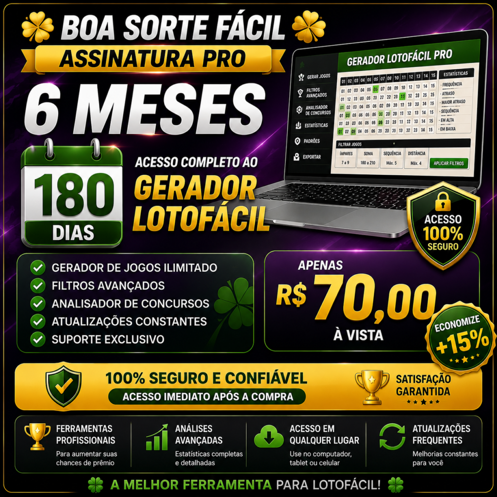 Boa Sorte Fácil PRO – 6 Meses