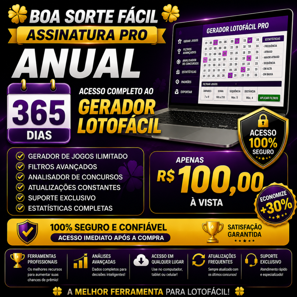 Boa Sorte Fácil PRO – Anual