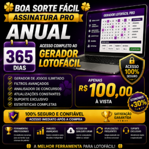 Boa Sorte Fácil PRO – Anual